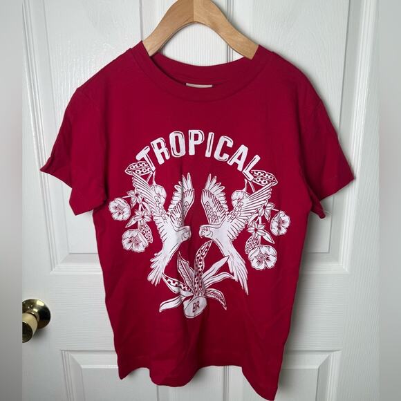 FARM Rio Red Tropical Organic Cotton T-Shirt XXS - Picture 3 of 8